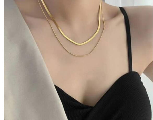 Gold Double Layered Necklace