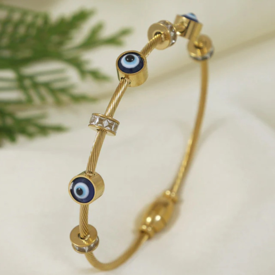 "Shielded in Gold" – Evil Eye Protection bracelet