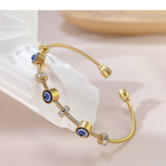 "Shielded in Gold" – Evil Eye Protection bracelet