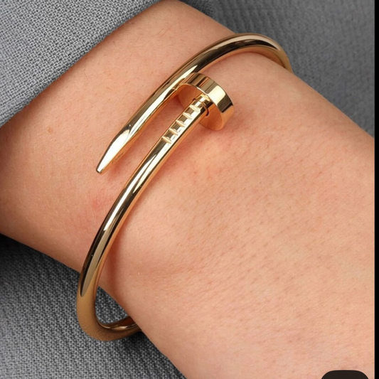 “NAILED IT” – Bold Gold Wrap Bracelet