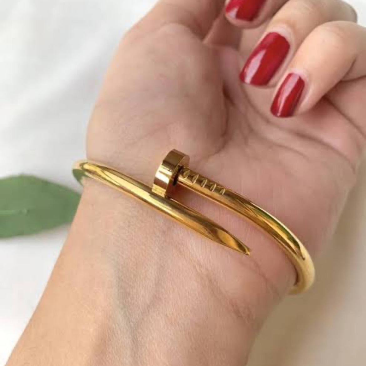 “NAILED IT” – Bold Gold Wrap Bracelet
