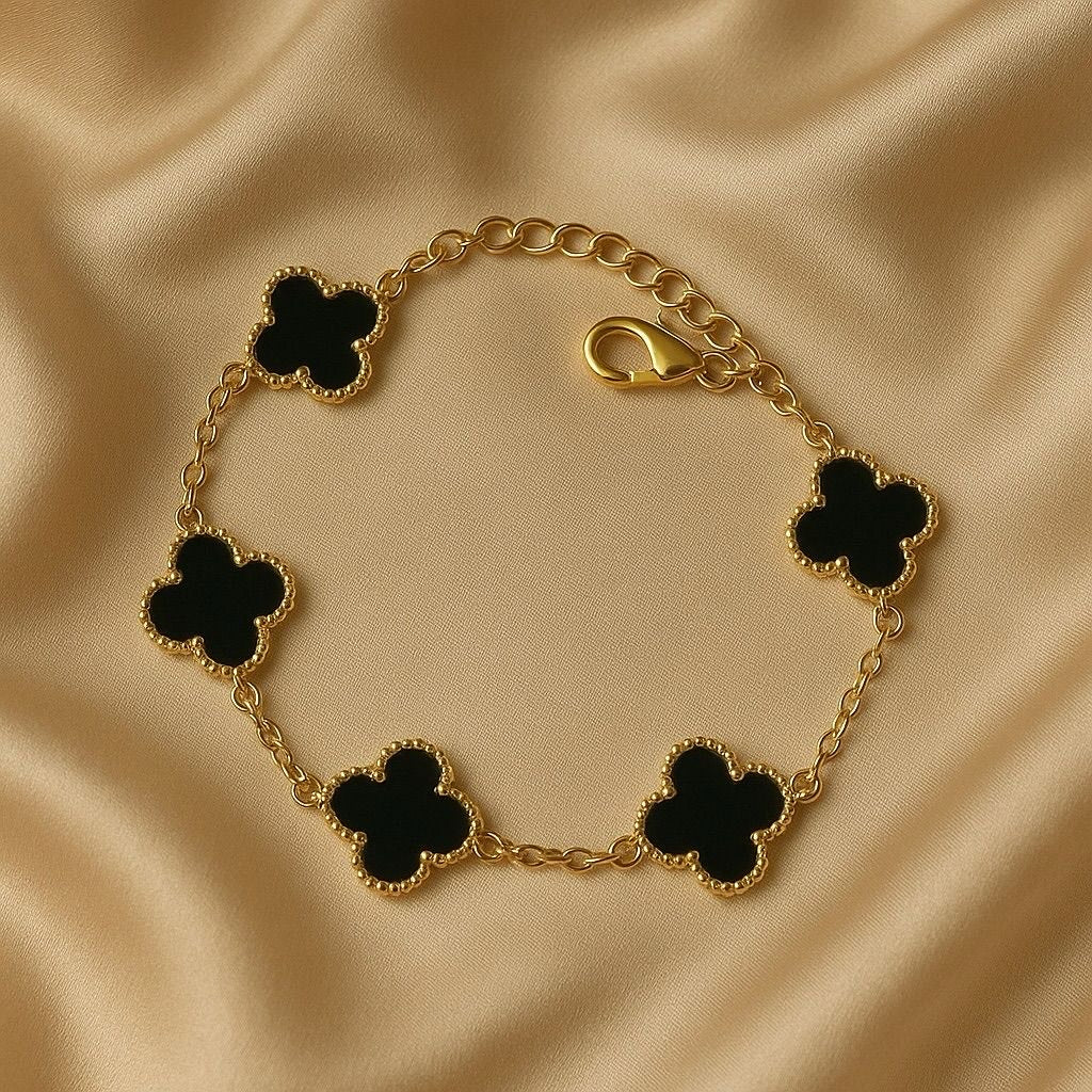 Midnight Clover Bracelet