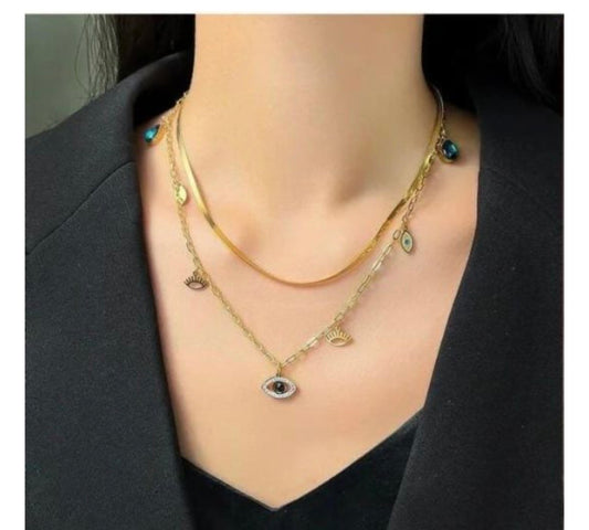Mystic Evil Eye Layered Necklace