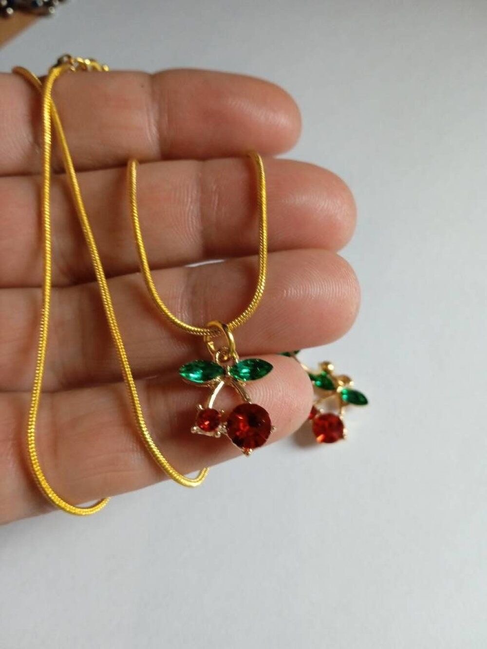 Cherry Charm Gold-Plated necklace