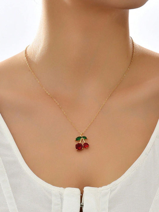 Cherry Charm Gold-Plated necklace