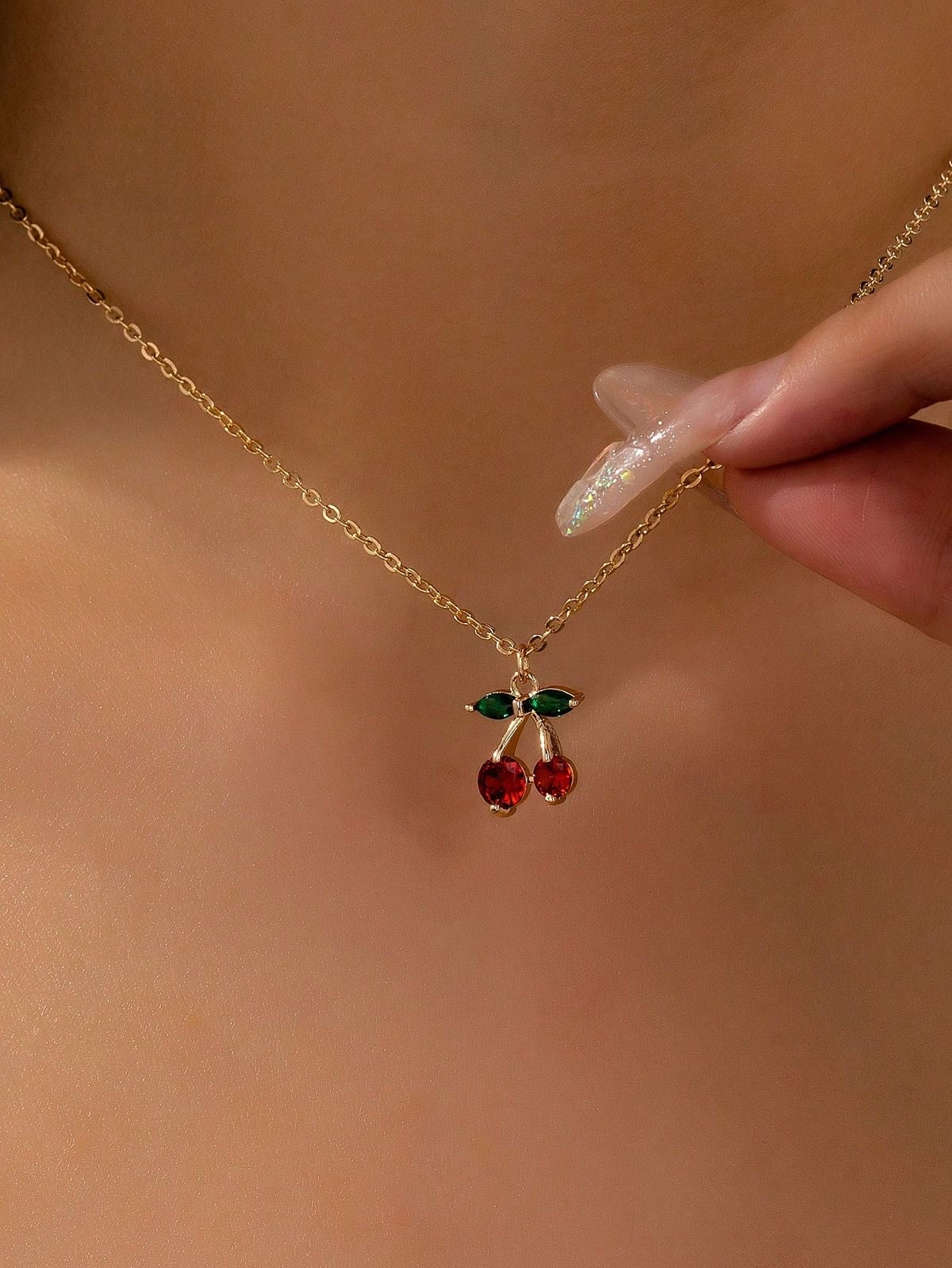 Cherry Charm Gold-Plated necklace
