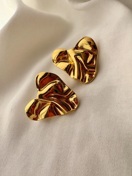 Melted heart earrings